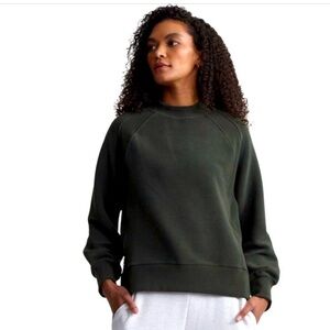 NWOT Varley Goulding Rib Sweatshirt - Dark Resin Green - medium